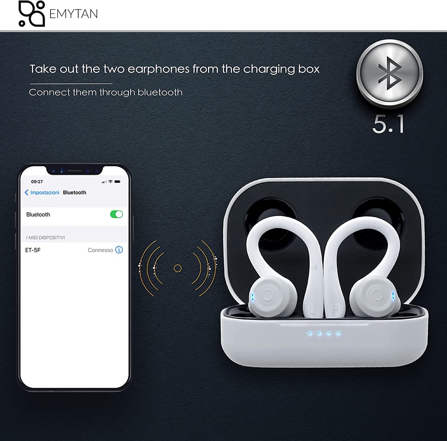 EMYTAN® Bluetooth headphones