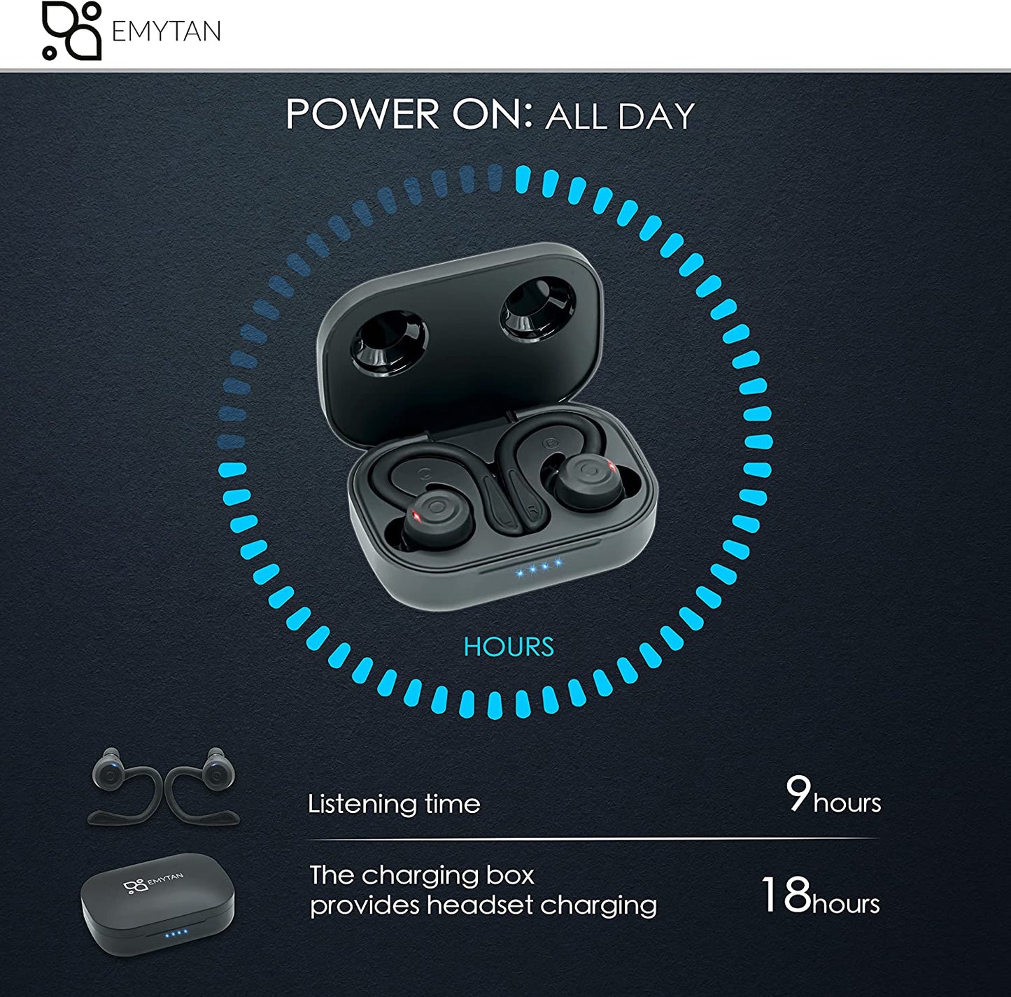 EMYTAN® Bluetooth headphones