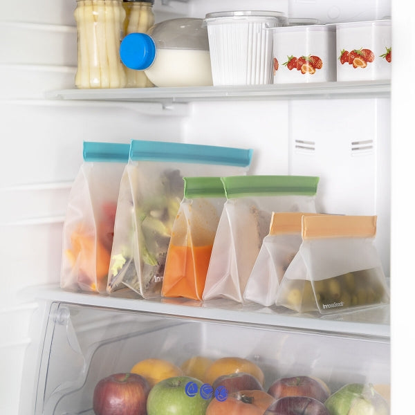 Set da 6 Sacchi Riutilizzabili per Alimenti