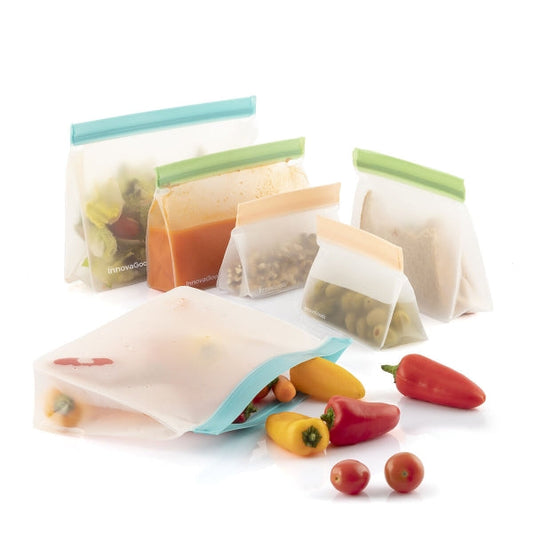 Set da 6 Sacchi Riutilizzabili per Alimenti